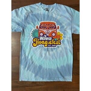 Wawa Hoagiefest Tie Dye  VW Volkswagen Bus Hippie Love  15 years T Shirt Size M